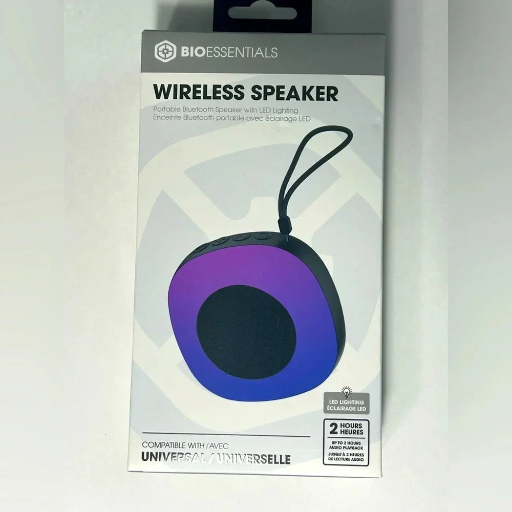 COPY - Biogenik  - Portable Bluetooth Speaker w/ LED Lighting - BNIB 🔊🎵